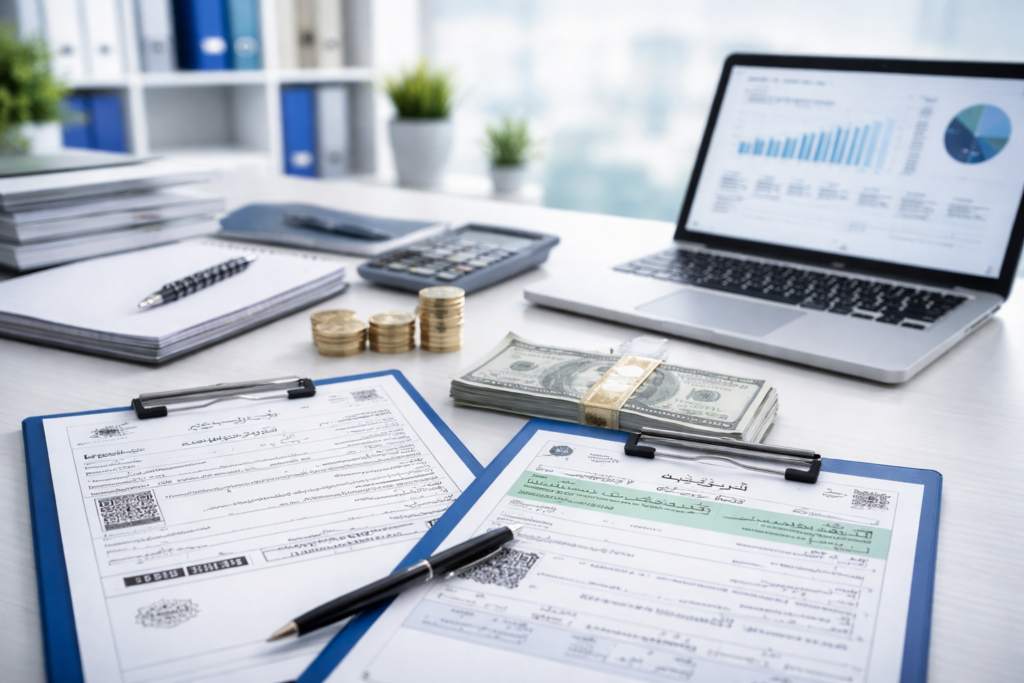 السجل التجاري والبطاقة الضريبية